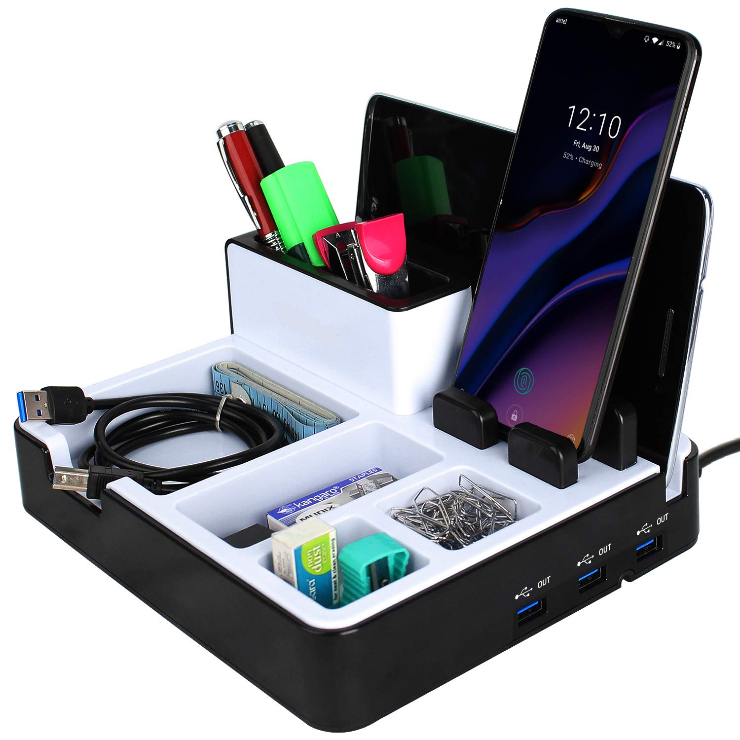 SilverCrest Desk Organiser with 3 USB Ports